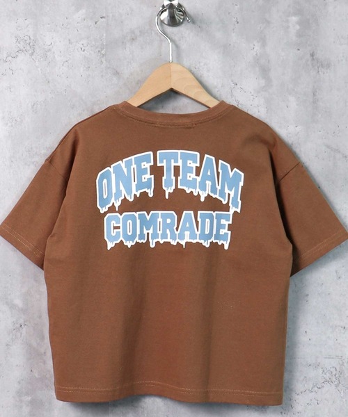 THE CASUAL（カジュアル）の「プリントデザイン 半袖 ビッグT キッズ（Tシャツ/カットソー・キッズ・オフホワイト/ベージュ/チャコール/ブラック/ネイビー/ホワイト系/モカ/ダークグリーン/ミント・160cm/120cm/140cm/110cm/130cm/150cm/100cm）」の5枚目の写真