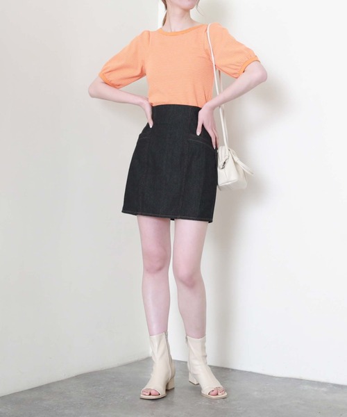 archives（アルシーヴ）の「ハイウェストデニムミニスカート（デニムスカート・レディース・ロイヤルブルー/アイボリー/ブラック・MEDIUM）」の18枚目の写真