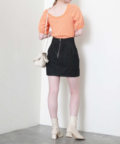 archives（アルシーヴ）の「ハイウェストデニムミニスカート（デニムスカート・レディース・ロイヤルブルー/アイボリー/ブラック・MEDIUM）」の19枚目の写真