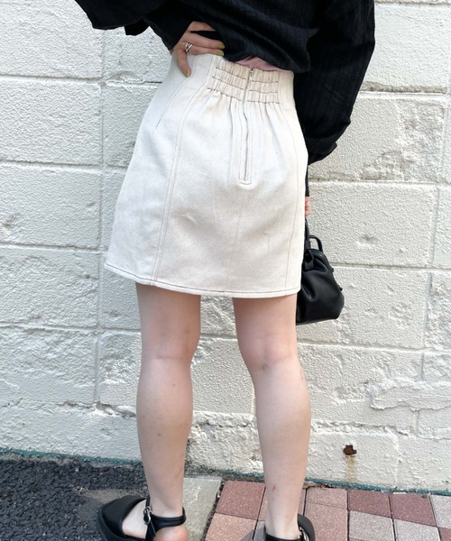 archives（アルシーヴ）の「ハイウェストデニムミニスカート（デニムスカート・レディース・ロイヤルブルー/アイボリー/ブラック・MEDIUM）」の9枚目の写真