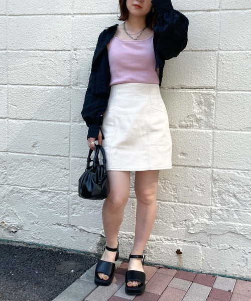 archives（アルシーヴ）の「ハイウェストデニムミニスカート（デニムスカート・レディース・ロイヤルブルー/アイボリー/ブラック・MEDIUM）」の6枚目の写真