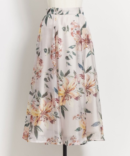 リゾートフラワープリントスカート
