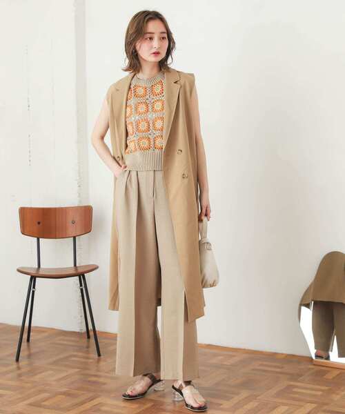 「URBAN RESEARCH」 ベスト FREE ベージュ レディース ITEMS URBANRESEARCH 「ITEMS URBANRESEARCH」 ベスト FREE