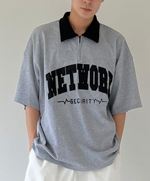 【ビッグシルエット】NETWORKロゴ ハーフジップTシャツ