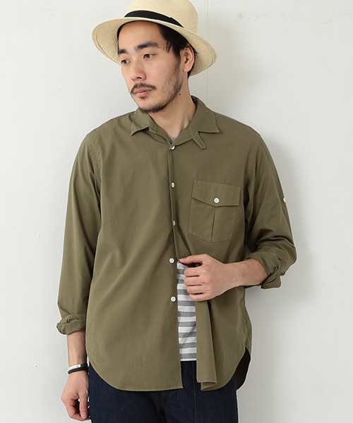 BEAMS PLUS(ビームスプラス)の「◎KAPTAIN SUNSHINE / サファリシャツ(シャツ/ブラウス・メンズ・ホワイト/オリーブ/ネイビー・SMALL/MEDIUM/LARGE)」の2枚目の写真