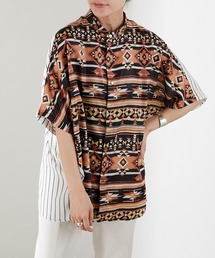 ear PAPILLONNER | 【SUM1 STYLE（スミ スタイル）】前後柄ボタンシャツ(シャツ/ブラウス)