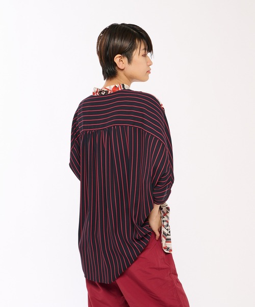 ear PAPILLONNER(イアパピヨネ)の「【SUM1 STYLE(スミ スタイル)】前後柄ボタンシャツ(シャツ/ブラウス・レディース・ブラウン/レッド・FREE)」の17枚目の写真