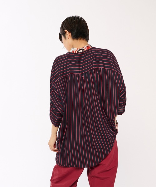 ear PAPILLONNER(イアパピヨネ)の「【SUM1 STYLE(スミ スタイル)】前後柄ボタンシャツ(シャツ/ブラウス・レディース・ブラウン/レッド・FREE)」の18枚目の写真