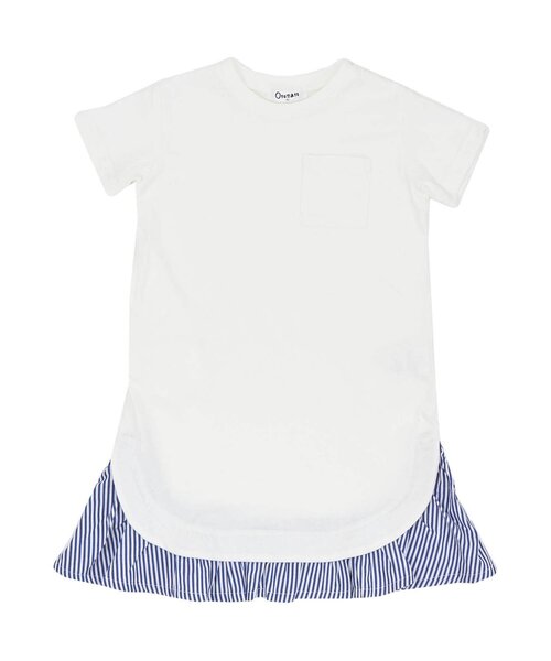 Otonato（オトナト）の「/ドッキングワンピース（ワンピース・キッズ・ネイビー/オフホワイト・90/140/100/110/120/80/130/95）」の2枚目の写真