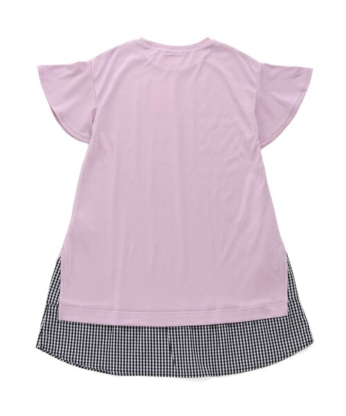 algy（アルジー）の「シャツレイヤード風ワンピ（ワンピース・キッズ・ブラック/ピンク/サックスブルー・XX-SMALL/SMALL/MEDIUM/XXX-SMALL/X-SMALL）」の11枚目の写真