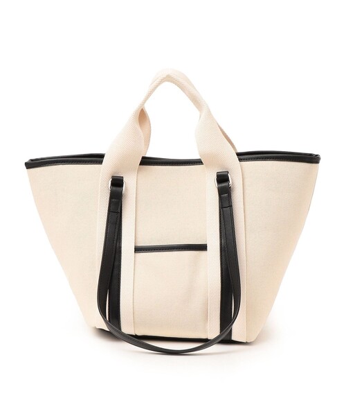 SHIPS（シップス）の「*3WAY配色キャンバストートバッグ◇（トートバッグ・レディース・オフホワイト/ブラック/オリーブ/アイボリー/ブラック系・ONE SIZE）」の22枚目の写真