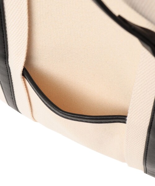 SHIPS（シップス）の「*3WAY配色キャンバストートバッグ◇（トートバッグ・レディース・オフホワイト/ブラック/オリーブ/アイボリー/ブラック系・ONE SIZE）」の6枚目の写真