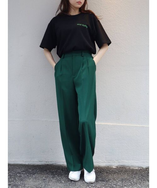 EVRIS（エヴリス）の「WILD FLOWER BIG Tシャツ（Tシャツ/カットソー・レディース・ホワイト/ブラック・FREE）」の12枚目の写真