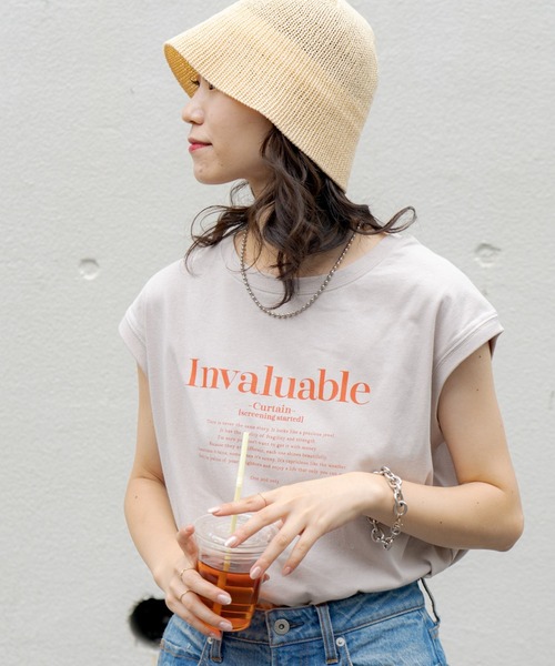 CIAOPANIC TYPY（チャオパニックティピー）の「ロゴプリントノースリーブTee（Tシャツ/カットソー・レディース・グレー系その他/ブラック/ホワイト・ONE SIZE）」の3枚目の写真