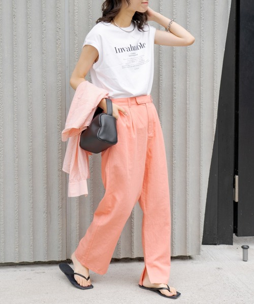 CIAOPANIC TYPY（チャオパニックティピー）の「ロゴプリントノースリーブTee（Tシャツ/カットソー・レディース・グレー系その他/ブラック/ホワイト・ONE SIZE）」の21枚目の写真