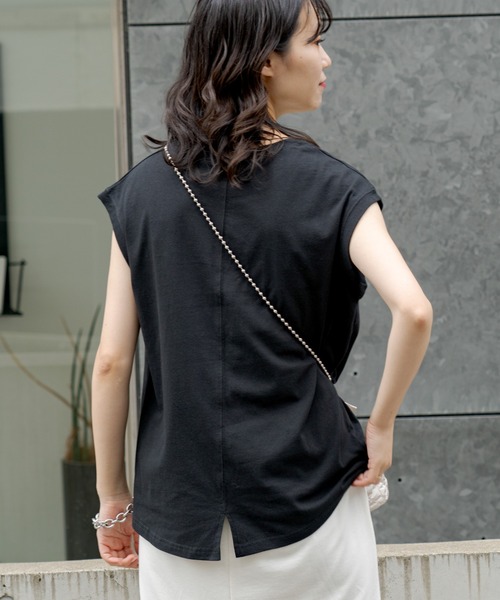 CIAOPANIC TYPY（チャオパニックティピー）の「ロゴプリントノースリーブTee（Tシャツ/カットソー・レディース・グレー系その他/ブラック/ホワイト・ONE SIZE）」の17枚目の写真