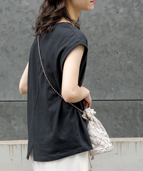 CIAOPANIC TYPY（チャオパニックティピー）の「ロゴプリントノースリーブTee（Tシャツ/カットソー・レディース・グレー系その他/ブラック/ホワイト・ONE SIZE）」の12枚目の写真