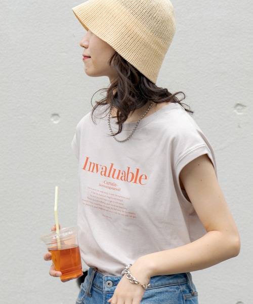 CIAOPANIC TYPY（チャオパニックティピー）の「ロゴプリントノースリーブTee（Tシャツ/カットソー・レディース・グレー系その他/ブラック/ホワイト・ONE SIZE）」の13枚目の写真
