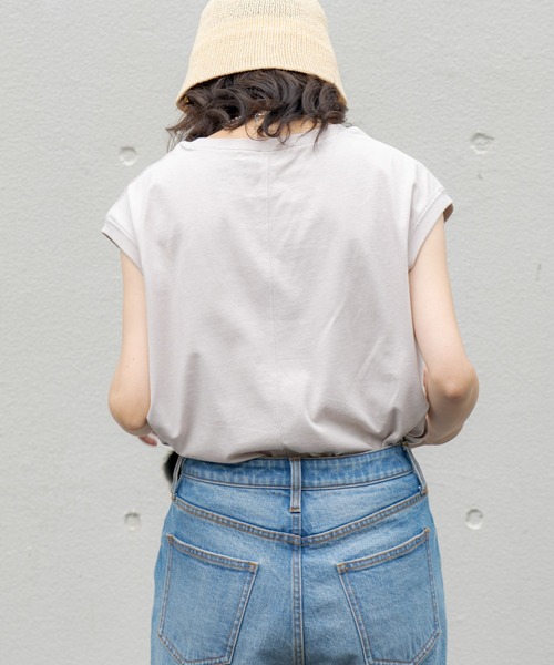 CIAOPANIC TYPY（チャオパニックティピー）の「ロゴプリントノースリーブTee（Tシャツ/カットソー・レディース・グレー系その他/ブラック/ホワイト・ONE SIZE）」の8枚目の写真