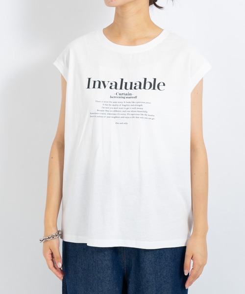 CIAOPANIC TYPY（チャオパニックティピー）の「ロゴプリントノースリーブTee（Tシャツ/カットソー・レディース・グレー系その他/ブラック/ホワイト・ONE SIZE）」の14枚目の写真