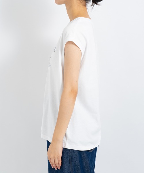 CIAOPANIC TYPY（チャオパニックティピー）の「ロゴプリントノースリーブTee（Tシャツ/カットソー・レディース・グレー系その他/ブラック/ホワイト・ONE SIZE）」の9枚目の写真