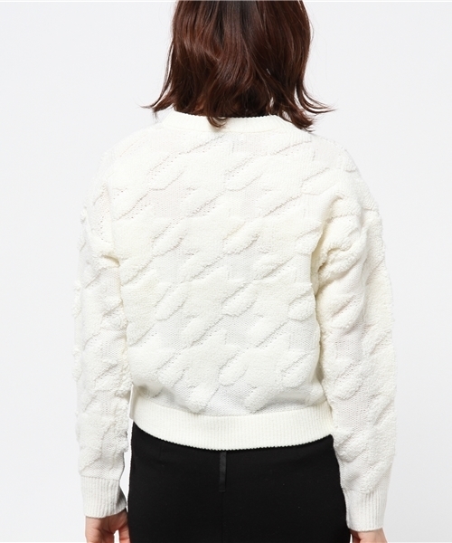 OUTLET（アウトレット）の「【CAPRICIEUX LE'MAGE】BIGチドリショートプルオーバー（ニット/セーター・レディース・ベージュ/ネイビー/ホワイト・FREE）」の6枚目の写真
