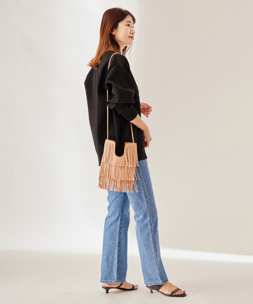 JOURNAL STANDARD(ジャーナルスタンダード)の「《追加》ウォッシャブルバナナスリーブカーディガン(カーディガン/ボレロ・レディース・ブラック/ホワイト系その他2/ブラウン/ブルー・FREE)」の12枚目の写真