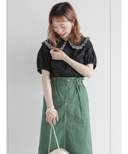 ehka sopo（エヘカソポ）の「刺繍フリル衿ブラウス（シャツ/ブラウス