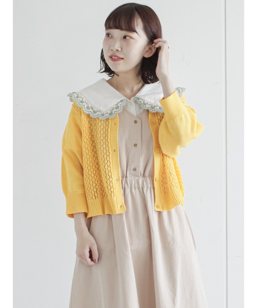 ehka sopo（エヘカソポ）の「刺繍フリル衿ブラウス（シャツ/ブラウス・レディース・ブラック/オフホワイト/グリーン/ミント・ﾌﾘ-）」の6枚目の写真