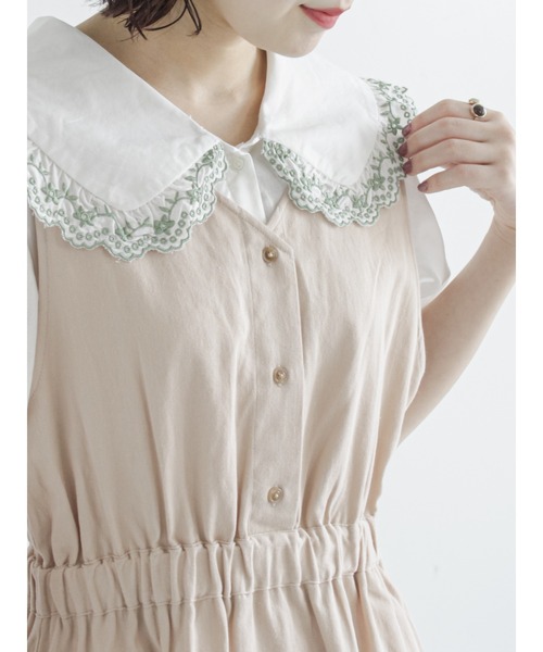 ehka sopo（エヘカソポ）の「刺繍フリル衿ブラウス（シャツ/ブラウス
