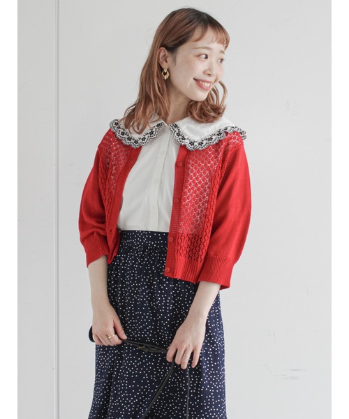 ehka sopo（エヘカソポ）の「刺繍フリル衿ブラウス（シャツ/ブラウス・レディース・ブラック/オフホワイト/グリーン/ミント・ﾌﾘ-）」の12枚目の写真