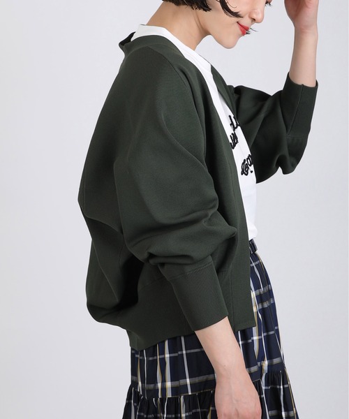 PICCIN（ピッチン）の「V襟ラグランスリーブカーディガン（カーディガン/ボレロ・レディース・ブラック/ダークグリーン/ダークブラウン・M）」の3枚目の写真