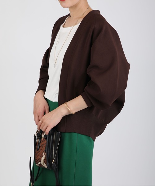 PICCIN（ピッチン）の「V襟ラグランスリーブカーディガン（カーディガン/ボレロ・レディース・ブラック/ダークグリーン/ダークブラウン・M）」の16枚目の写真