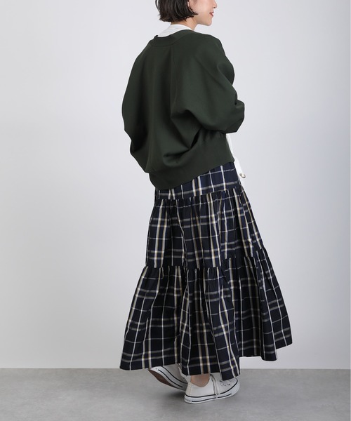 PICCIN（ピッチン）の「V襟ラグランスリーブカーディガン（カーディガン/ボレロ・レディース・ブラック/ダークグリーン/ダークブラウン・M）」の11枚目の写真