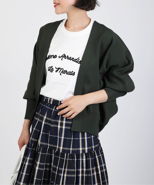 PICCIN（ピッチン）の「V襟ラグランスリーブカーディガン（カーディガン/ボレロ・レディース・ブラック/ダークグリーン/ダークブラウン・M）」の5枚目の写真