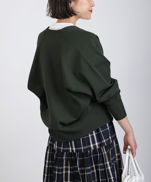 PICCIN（ピッチン）の「V襟ラグランスリーブカーディガン（カーディガン/ボレロ・レディース・ブラック/ダークグリーン/ダークブラウン・M）」の6枚目の写真