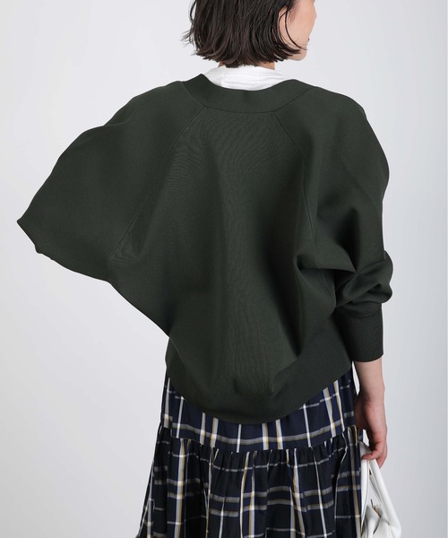 PICCIN（ピッチン）の「V襟ラグランスリーブカーディガン（カーディガン/ボレロ・レディース・ブラック/ダークグリーン/ダークブラウン・M）」の7枚目の写真