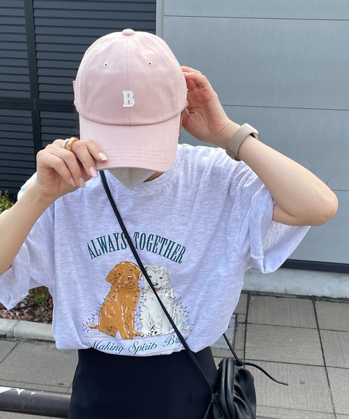 LE MORE(リモア)の「ロゴBキャップ(キャップ・レディース・ブラック/ベージュ/アイボリー/ピンク・FREE)」の1枚目の写真