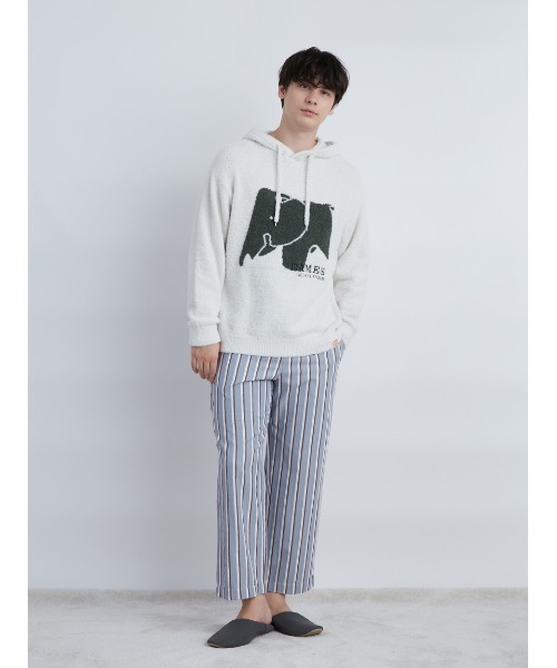 gelato pique（ジェラートピケ）の「【EAMES】【HOMME】リサイクルストライプロングパンツ（ルームウェア/パジャマ・メンズ・イエロー/ブルー・MEDIUM/LARGE）」の13枚目の写真