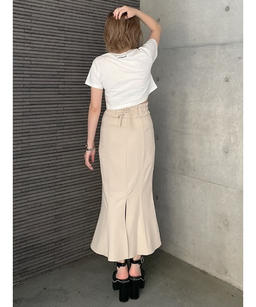 ENVYM（アンビー）の「レースアップマーメイドＳＫ（スカート・レディース・ブラック/ベージュ・FREE）」の3枚目の写真