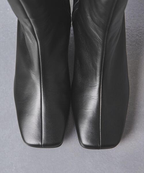 UNITED ARROWS（ユナイテッドアローズ）の「ビッグスクエア ブーツ（ブーツ・レディース・ブラック/オフホワイト・35/36/37h/36h/35h/37/38）」の5枚目の写真