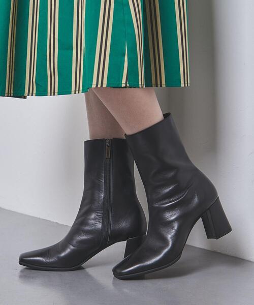 UNITED ARROWS（ユナイテッドアローズ）の「ビッグスクエア ブーツ（ブーツ・レディース・ブラック/オフホワイト・35/36/37h/36h/35h/37/38）」の15枚目の写真