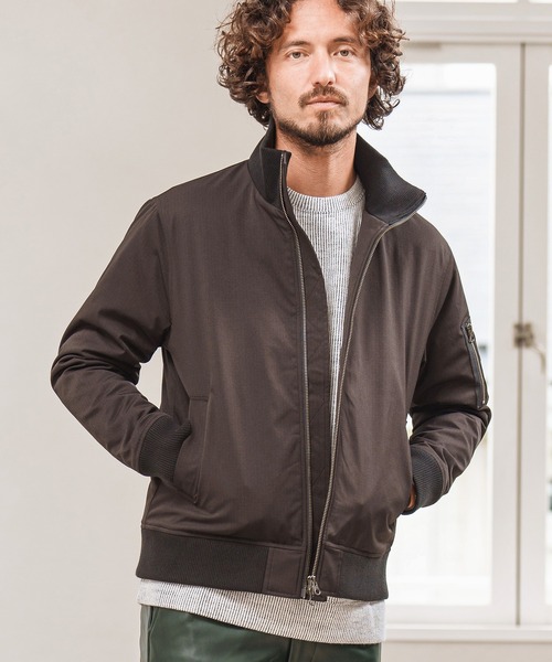 Magine（マージン）の「mj8743- THINSULATE STAND COLLAR MA-1 ジャケット（MA-1・メンズ・ブラック/オリーブ/ベージュ・48/46/44）」の7枚目の写真