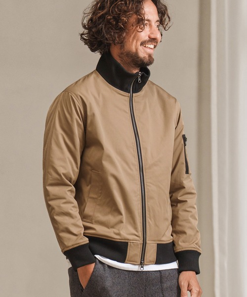 Magine（マージン）の「mj8743- THINSULATE STAND COLLAR MA-1 ジャケット（MA-1・メンズ・ブラック/オリーブ/ベージュ・48/46/44）」の18枚目の写真