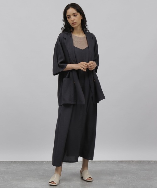 LAKOLE（ラコレ）の「クレープキャミワンピース[セットアップ対応] / 353988（ワンピース・レディース・サンドグレー/スモーク/ライトブラウン・SMALL/MEDIUM）」の4枚目の写真