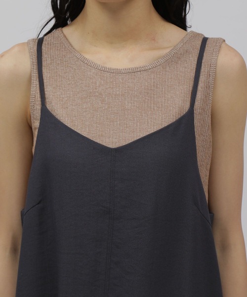 LAKOLE（ラコレ）の「クレープキャミワンピース[セットアップ対応] / 353988（ワンピース・レディース・サンドグレー/スモーク/ライトブラウン・SMALL/MEDIUM）」の7枚目の写真
