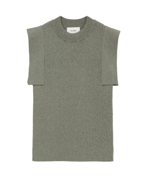 CLANE(クラネ)の「【CLANE/クラネ】SQUARE SLEEVE KNIT TOPS/スクエアスリーブニットトップス 13106-2012(Tシャツ/カットソー・レディース・ホワイト/ブラック/ブラウン/グリーン・1)」の4枚目の写真