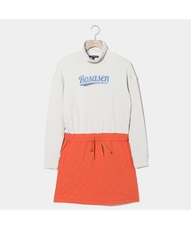 【Rosasen/GOLF】裏起毛カットソー×中綿キルト　ワンピース