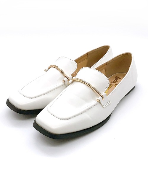 Noubel Voug Relax（ヌーベルヴォーグリラックス）の「ゴールドビットローファー（ローファー・レディース・ホワイト/ブラック/ダークブラウン・S/M/L/LL/3L）」の4枚目の写真