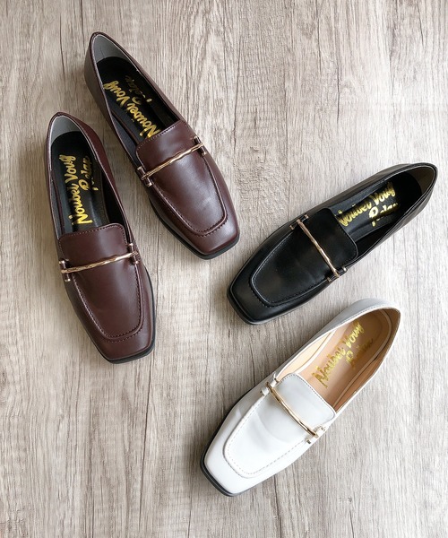 Noubel Voug Relax（ヌーベルヴォーグリラックス）の「ゴールドビットローファー（ローファー・レディース・ホワイト/ブラック/ダークブラウン・S/M/L/LL/3L）」の12枚目の写真